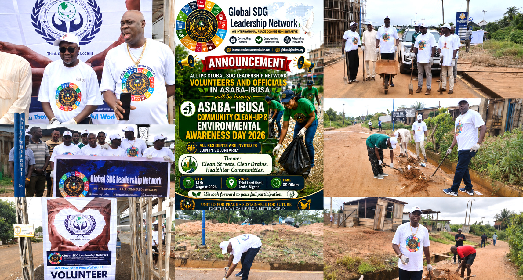 GLOBAL SDG LEADERSHIP NETWORK MOBILIZES COMMUNITY ACTION FOR CLEANER STREETS AND DRAINS IN ASABA–IBUSA